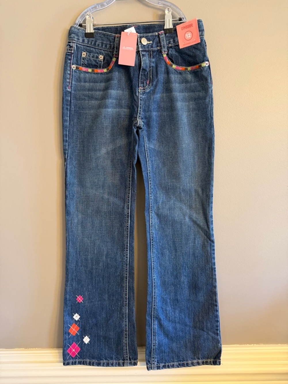 Rare 2009 Y2K NWT Gymboree Girls Embroidered Bootcut Jeans | Size 12